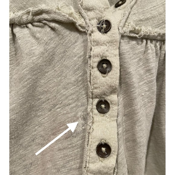 WE THE FREE Green Long Sleeve Relaxed Buttons Blouse - Picture 6 of 6